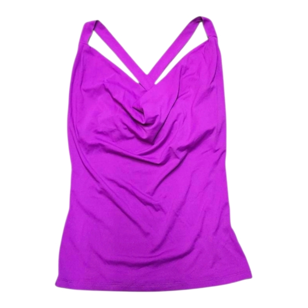 Susana Monaco Purple Cowl Neck Tank Top NWT Size Small